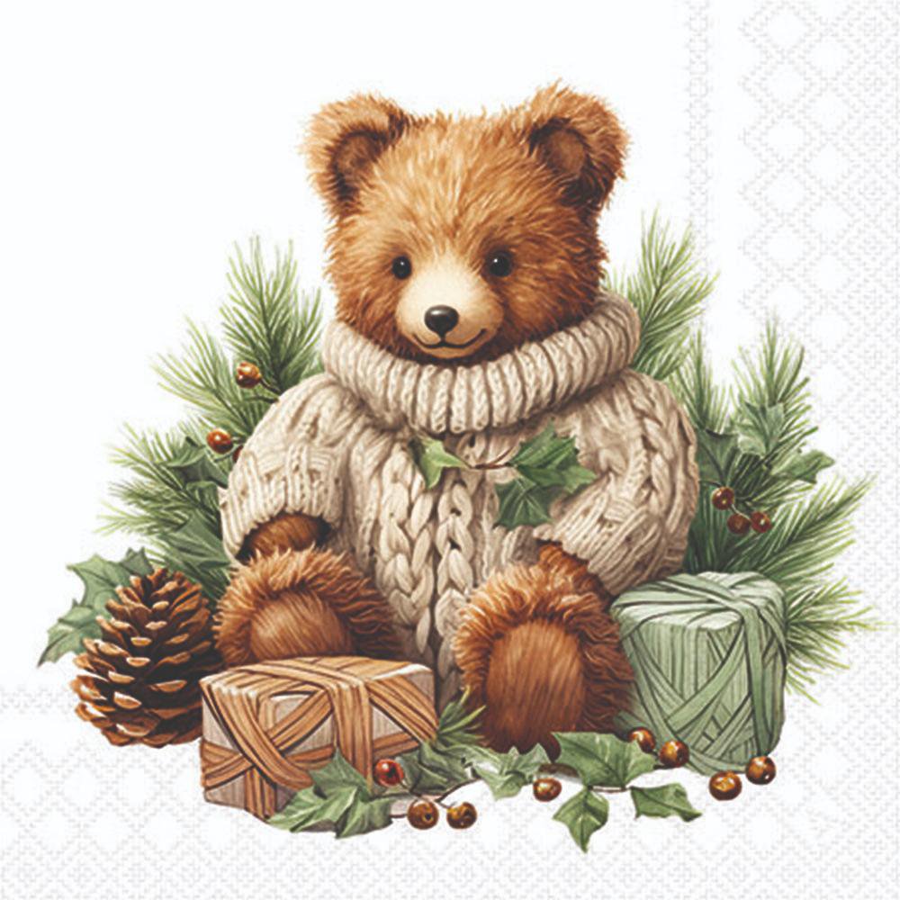 Șervețel - Cuddle Bear - 25x25 cm 1 Șervețel - Cuddle Bear - 25x25 cm
