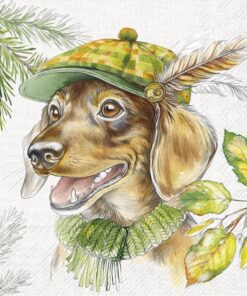 Șervețel - Dachshund light grey - 33x33 cm