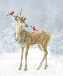 Șervețel - Deer in Snow - 25x25 cm
