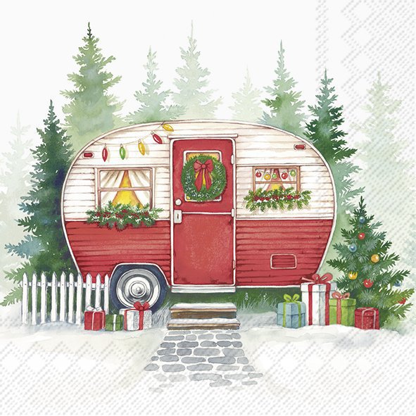 Șervețel - Festive Camper - 33x33 cm 1 Șervețel - Festive Camper - 33x33 cm
