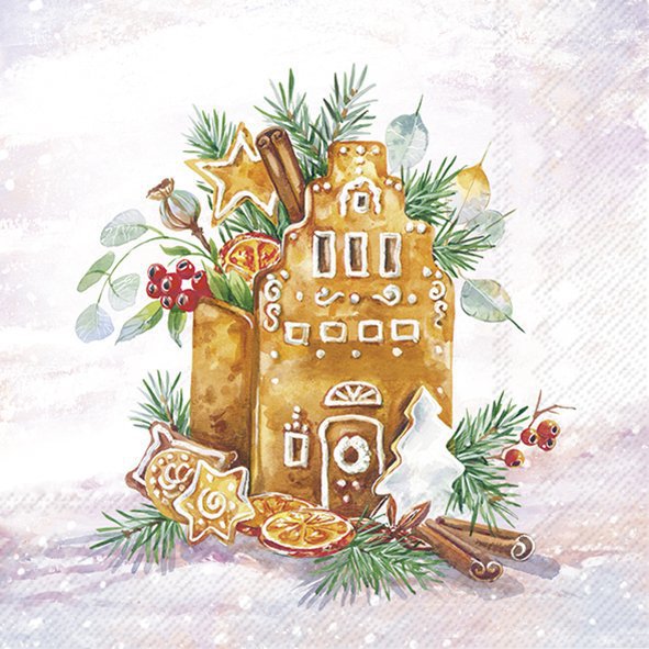 Șervețel - Gingerbread House - 33x33 cm 1 Șervețel - Gingerbread House - 33x33 cm