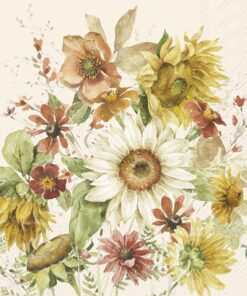 Șervețel - Late Summer Flowers - 33x33 cm