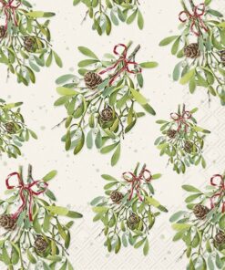 Șervețel - Mistletoes cream - 33x33 cm