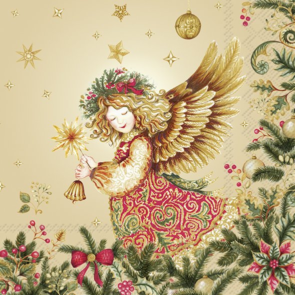 Șervețel - Opulent Angel cream - 33x33 cm 1 Șervețel - Opulent Angel cream - 33x33 cm