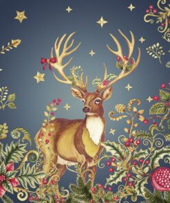 Șervețel - Opulent Deer blue - 25x25 cm