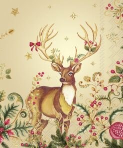 Șervețel - Opulent Deer cream - 33x33 cm