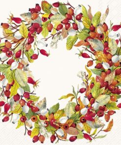 Șervețel - Rose Hip Wreath - 33x33 cm