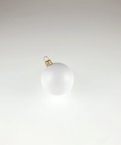 Glob rotund - alb - diametru 6 cm
