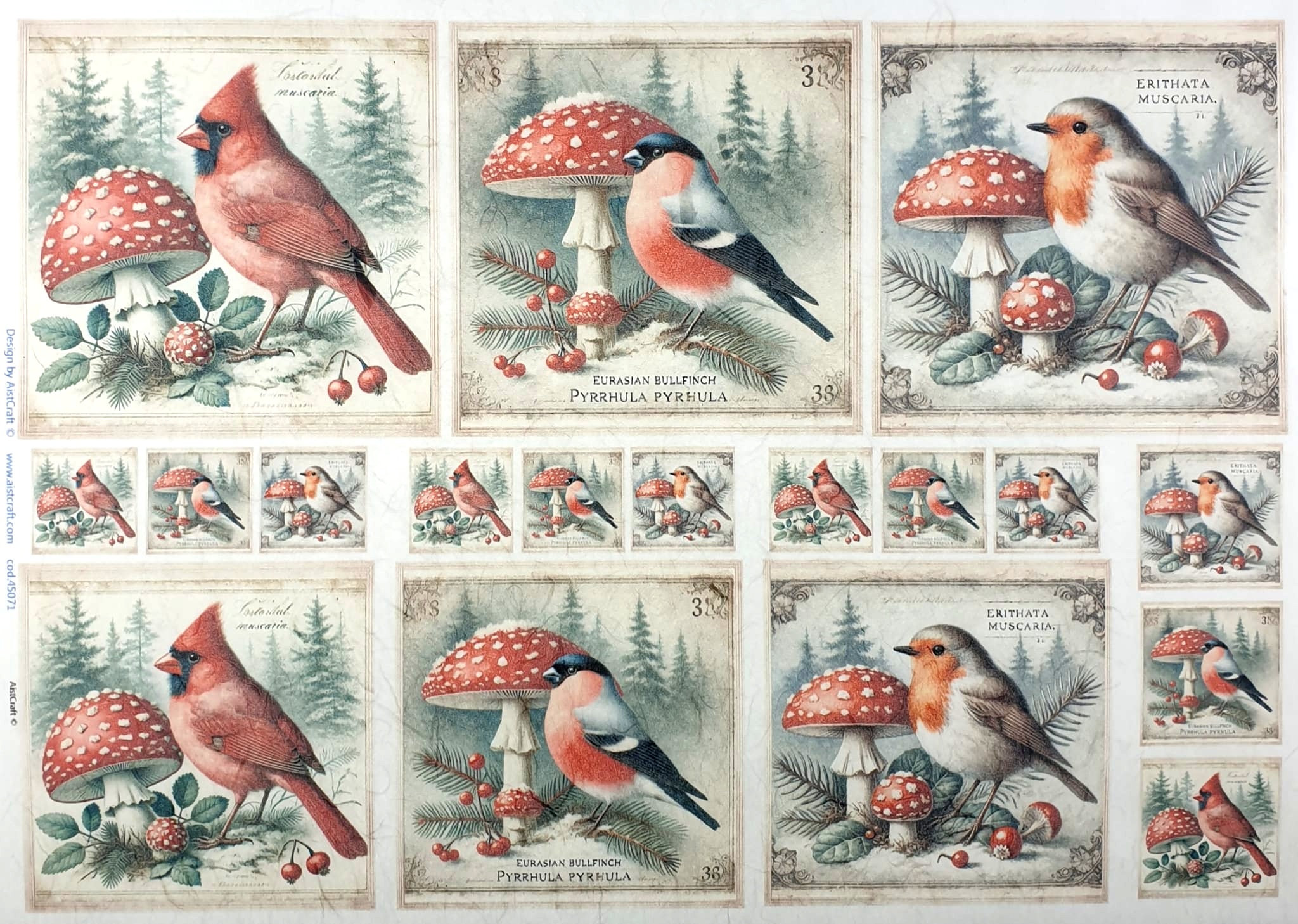 Hârtie de orez - Erithata Muscaria - 32x45 cm 1 Hârtie de orez - Erithata Muscaria - 32x45 cm