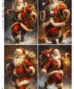 Hârtie de orez - Happy Santa - A5