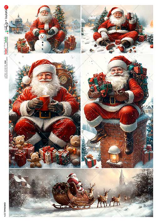 Hârtie de orez - Santa's Gifts - A5 1 Hârtie de orez - Santa's Gifts - A5