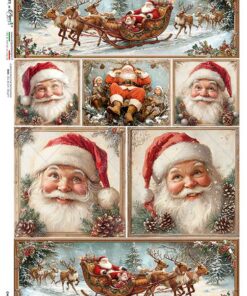 Hârtie de orez - Santa's Sleigh 2 - A5
