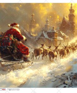 Hârtie de orez – Santa is Coming 2 – A5
