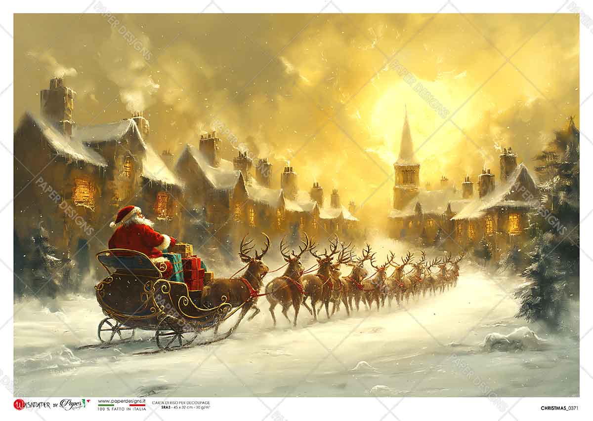 Hârtie de orez – Santa is Coming – A5 1 Hârtie de orez – Santa is Coming – A5