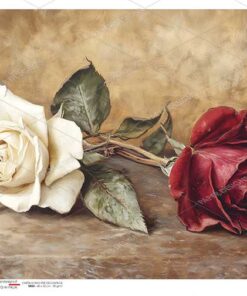 Hârtie de orez –Red & White - A5