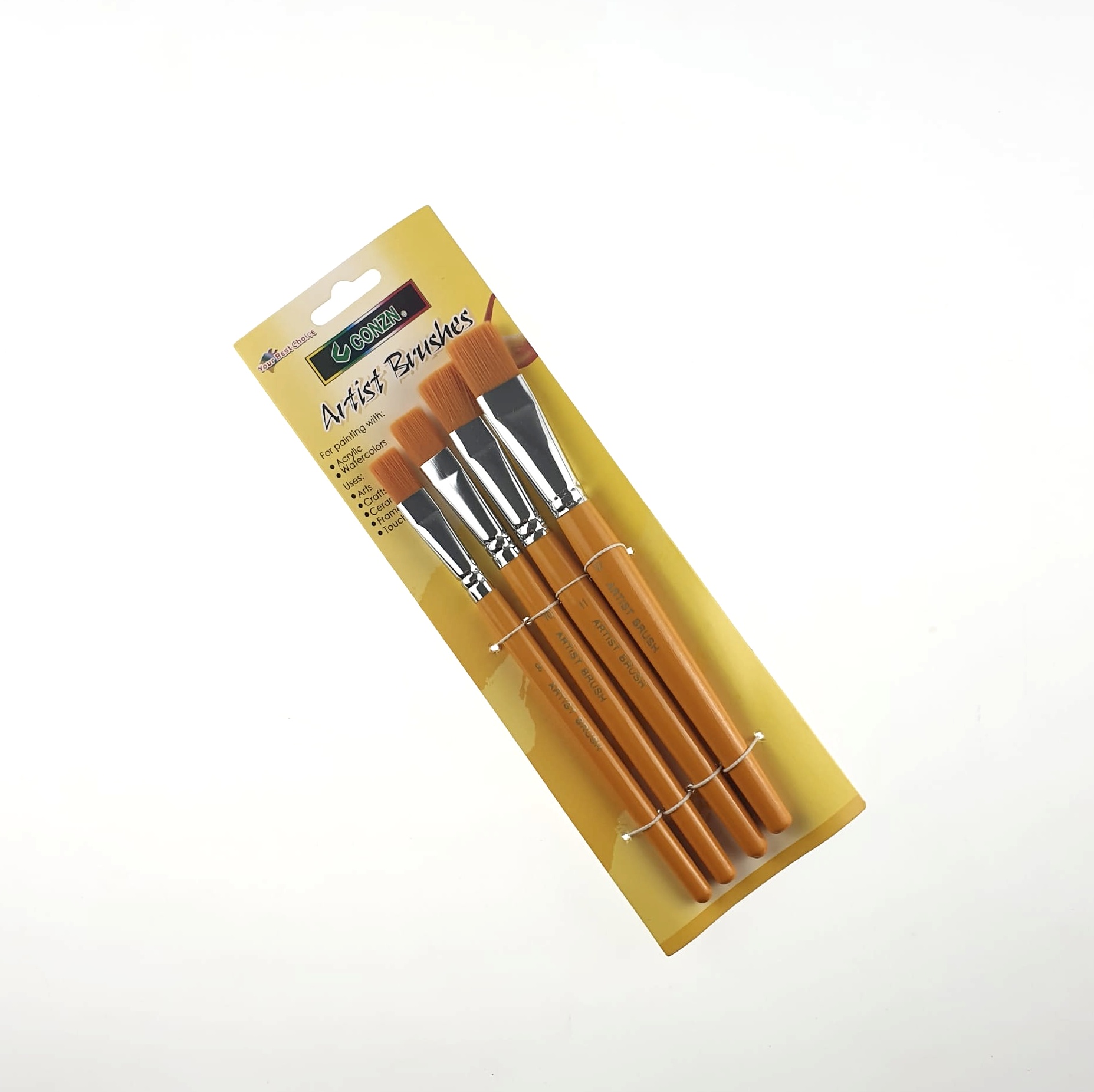 Set 4 pensule sintetice drepte 1 Set 4 pensule sintetice drepte