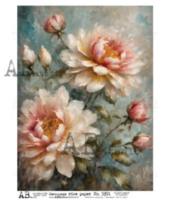 Hârtie de orez - Blossoming Romance - A4