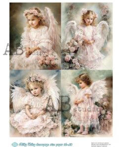 Hârtie de orez – Angel Girl Portrait – A4