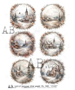 Hârtie de orez – Autumn Medallions – A4