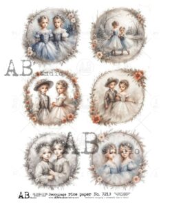 Hârtie de orez – Beautiful Sisters – A4