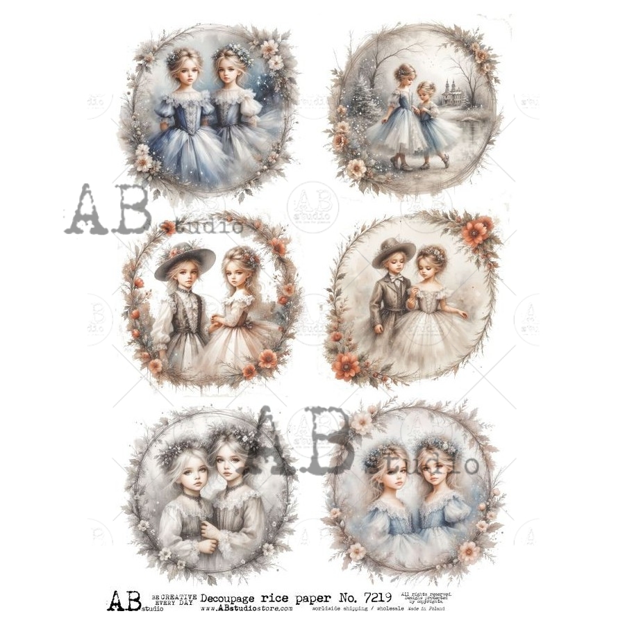Hârtie de orez – Beautiful Sisters – A4 1 Hârtie de orez – Beautiful Sisters – A4