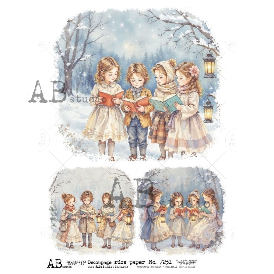 Hârtie de orez – Carol Singers – A4 1 Hârtie de orez – Carol Singers – A4