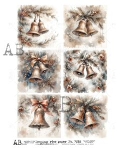 Hârtie de orez – Christmas Bells – A4