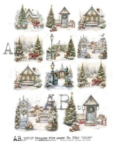 Hârtie de orez – Christmas Decor – A4