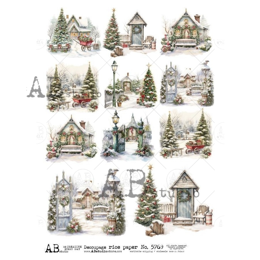 Hârtie de orez – Christmas Decor – A4 1 Hârtie de orez – Christmas Decor – A4