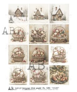 Hârtie de orez – Christmas Gifts – A4