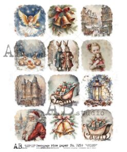 Hârtie de orez – Christmas Scenes 2 – A4
