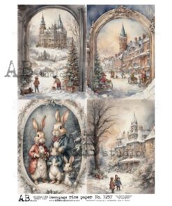 Hârtie de orez – Christmas Scenes 3 – A4
