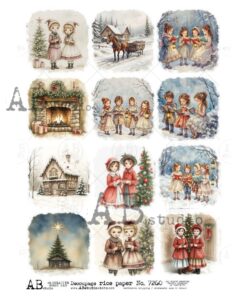 Hârtie de orez – Christmas Scenes – A4