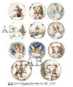 Hârtie de orez – Cute Medallions – A4