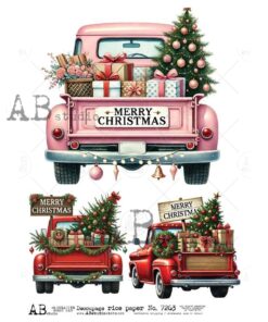 Hârtie de orez – Merry Christmas - A4
