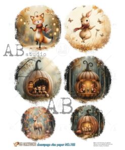 Hârtie de orez – Pumpkin House - A4
