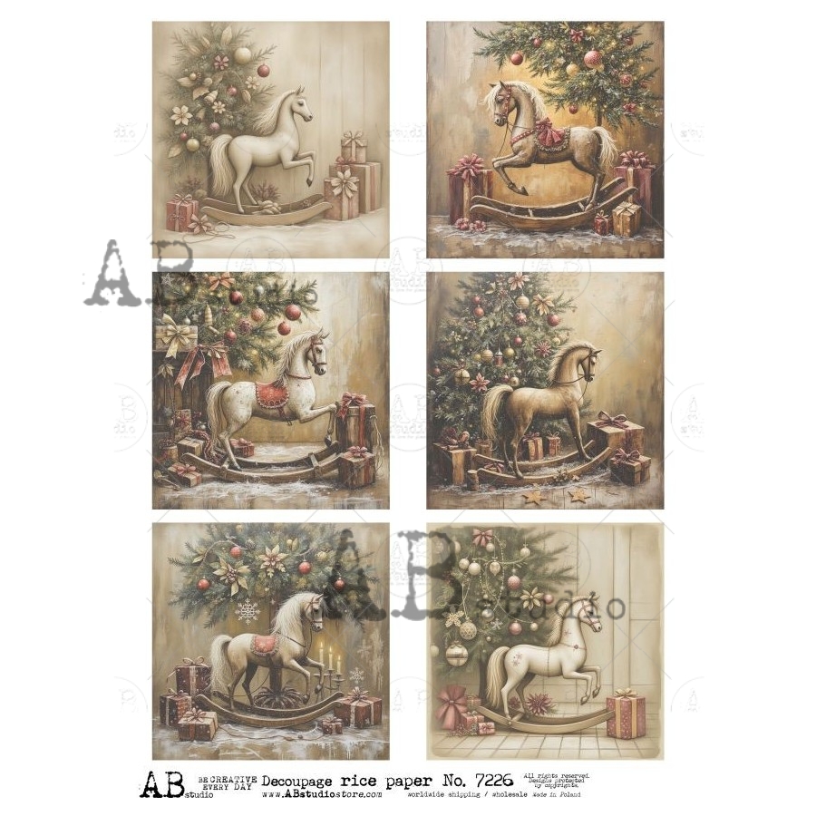 Hârtie de orez – Rocking Horse 2 – A4 1 Hârtie de orez – Rocking Horse 2 – A4