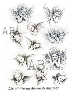 Hârtie de orez – Sleeping Angels – A4