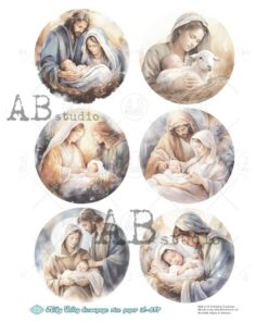 Hârtie de orez – The Birth of Jesus - A4