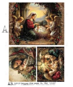 Hârtie de orez – The Birth of Jesus - A4