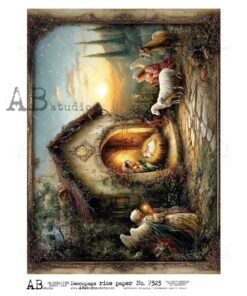 Hârtie de orez – The Holly Night 3 - A4