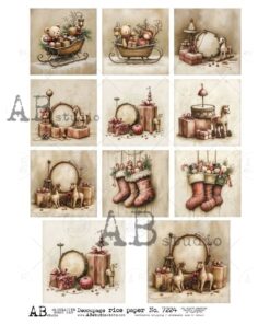 Hârtie de orez – Vintage Toys – A4