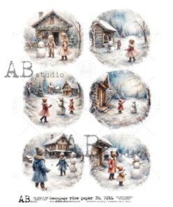 Hârtie de orez – Winter Fan 2 – A4