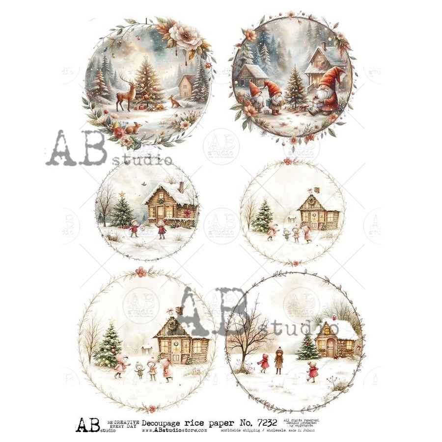 Hârtie de orez – Winter Magic – A4 1 Hârtie de orez – Winter Magic – A4