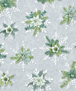 Șervețel - Blooming Snowflakes light blue - 33x33 cm