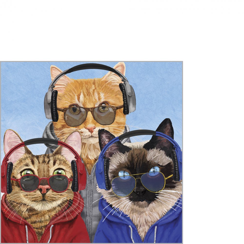 Șervețel - Chillin Cats - 25x25 cm 1 Șervețel - Chillin Cats - 25x25 cm