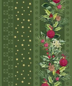 Șervețel - Christmas Elements Stripes green - 33x33 cm