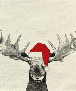 Șervețel - Funny Xmas Moose - 33x33 cm