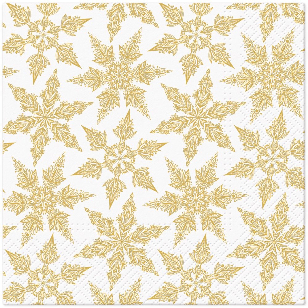 Șervețel - Gold Winter - 33x33 cm 1 Șervețel - Gold Winter - 33x33 cm