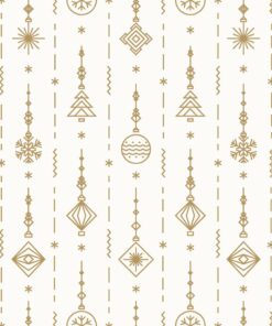 Șervețel - Golden Christmas Pattern - 33x33 cm